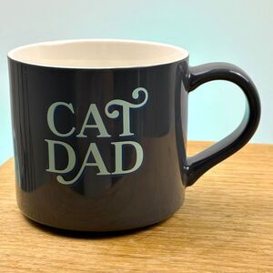 Cat Dad Stoneware Coffee Mug Charcoal Gray Parker Lane Cat Lover Gift